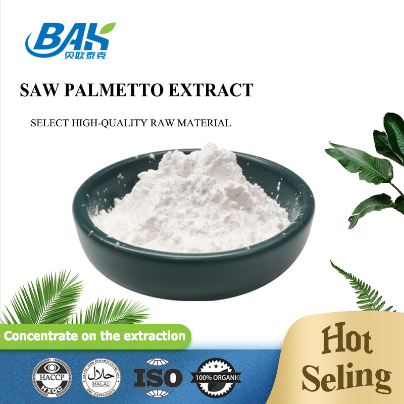 Поставка на заводе Saw Palmetto Extract 25% 35% 45% жирных кислот Serenoa Repens White Powder