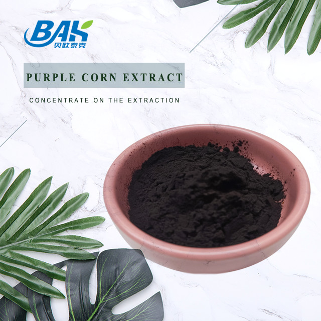 BAK Factory Wholesale Антоцианин 35% Zea Mays фиолетовый кукурузный экстракт темно-фиолетовый порошок